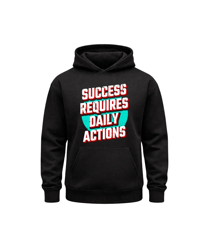 Essential Hustle Black Hoodie