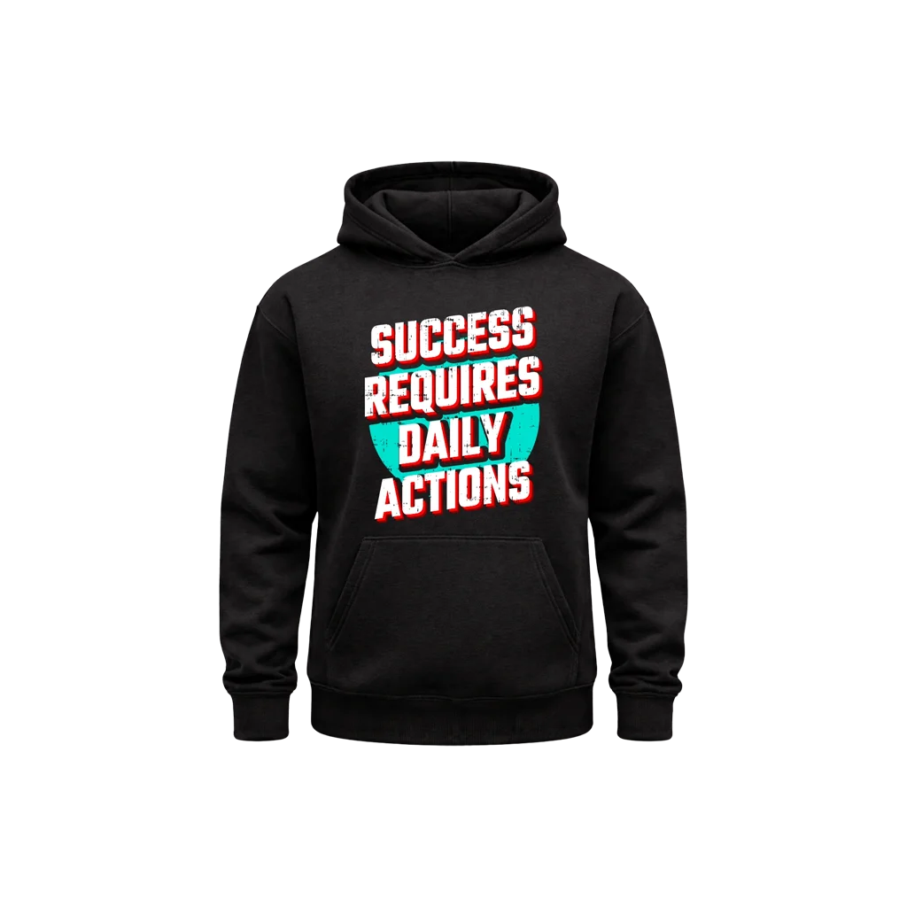 Essential Hustle Black Hoodie
