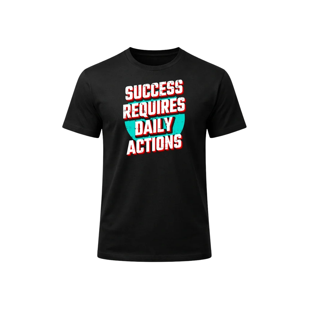 Success Requires Daily Actions Graphic T-Shirt