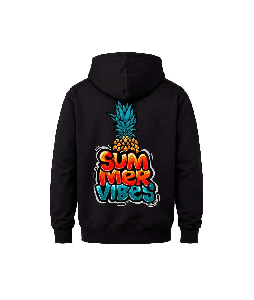 Summer Vibes Front And Back Print Hoodie