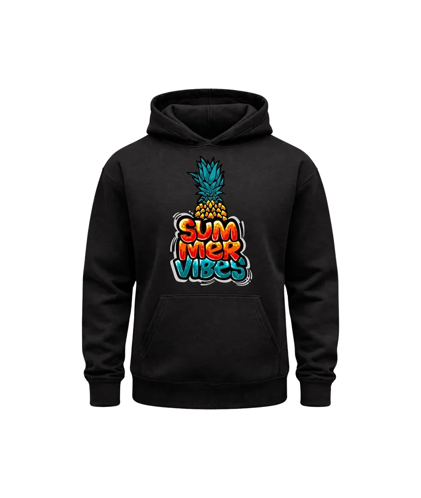 Summer Vibes Black Hoodie
