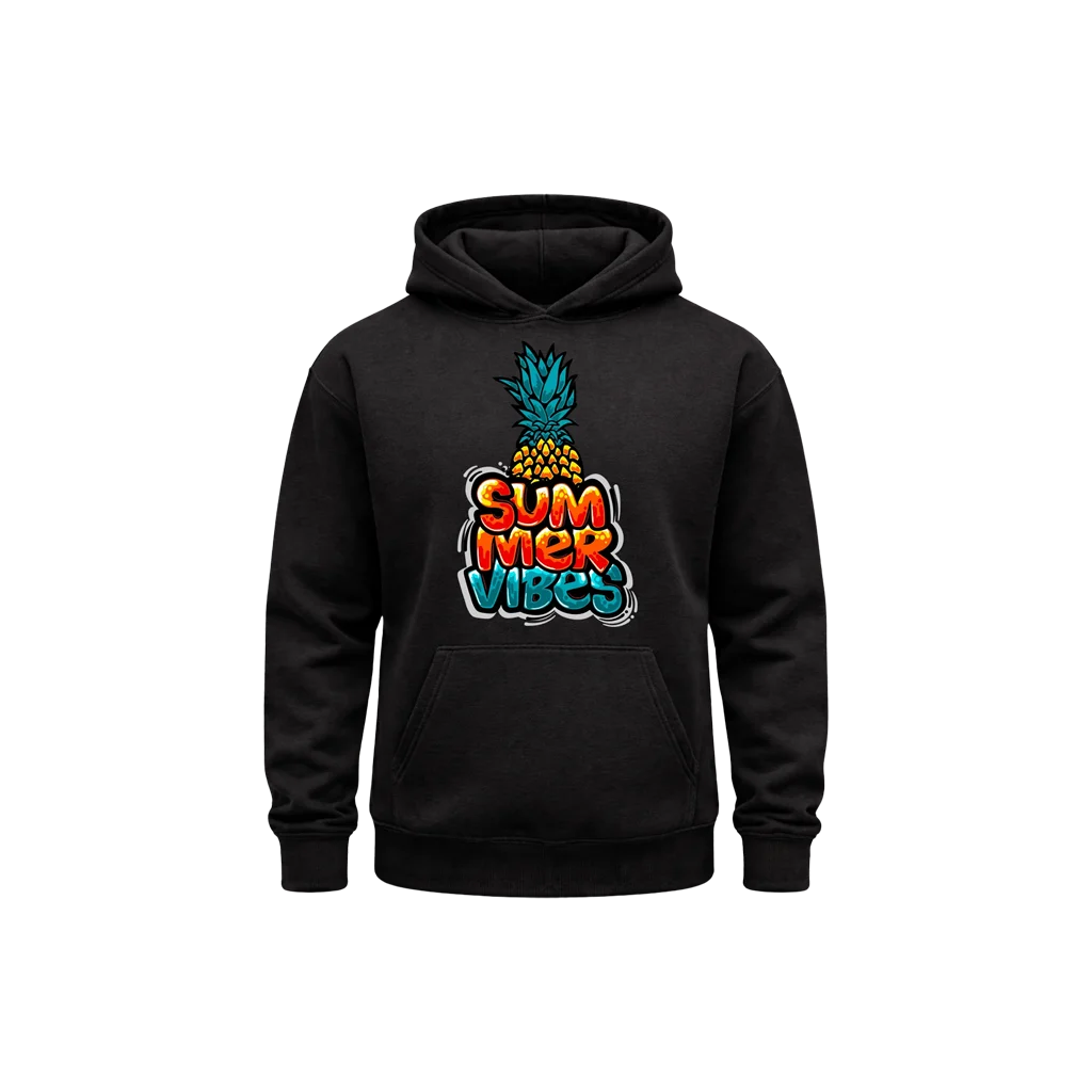 Summer Vibes Black Hoodie