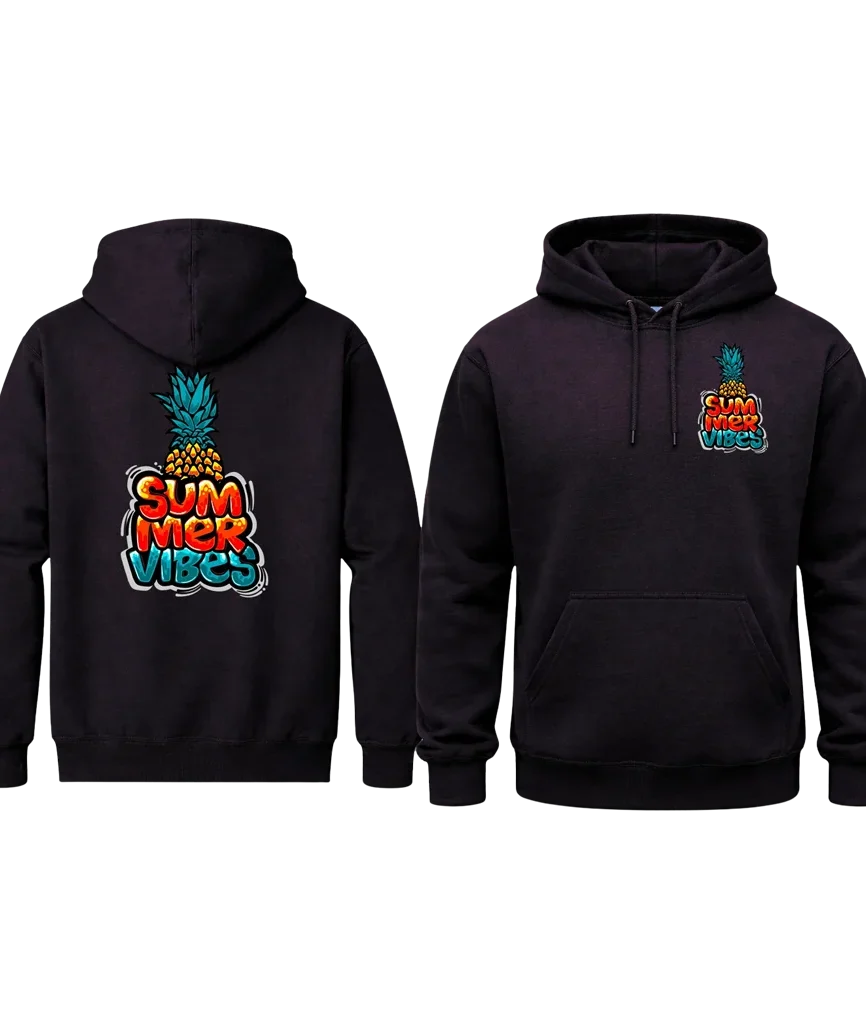 Summer Vibes Front And Back Print Hoodie