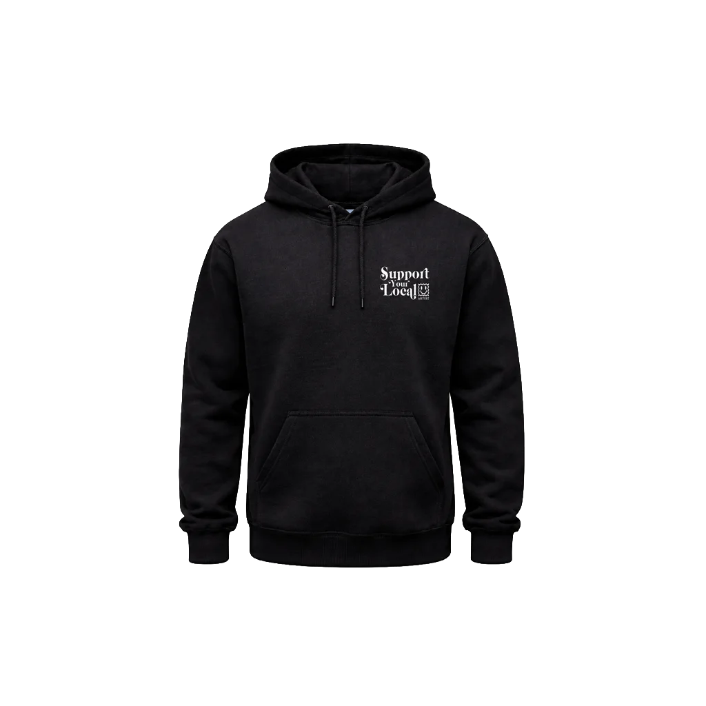 Support Your Local Front And Back Print Hoodie