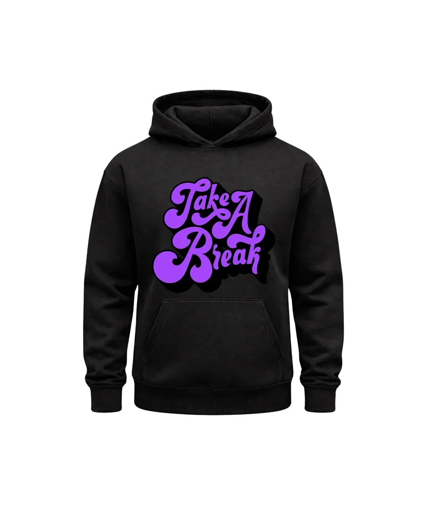 Take A Break Black Hoodie
