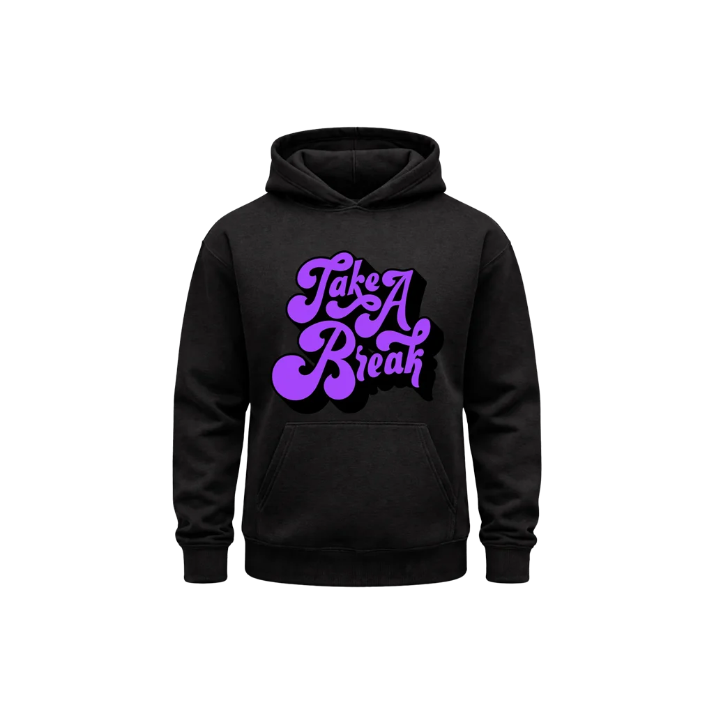 Take A Break Black Hoodie