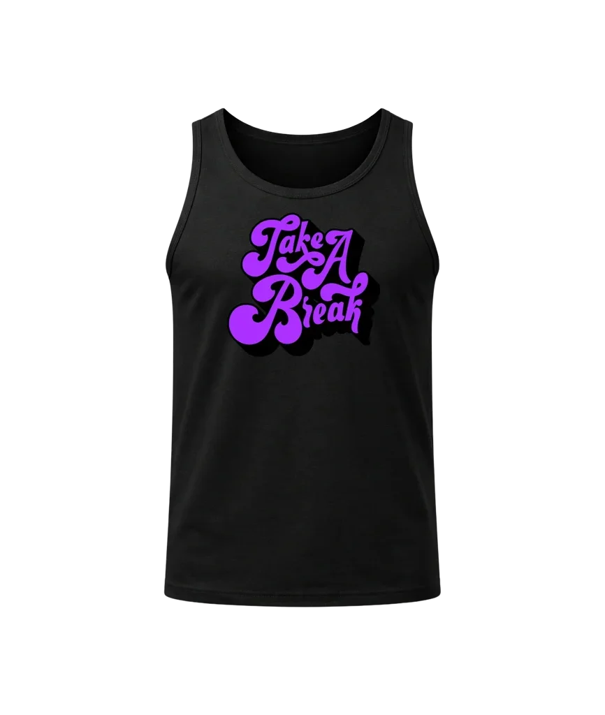 Take A Break Black Tank Top
