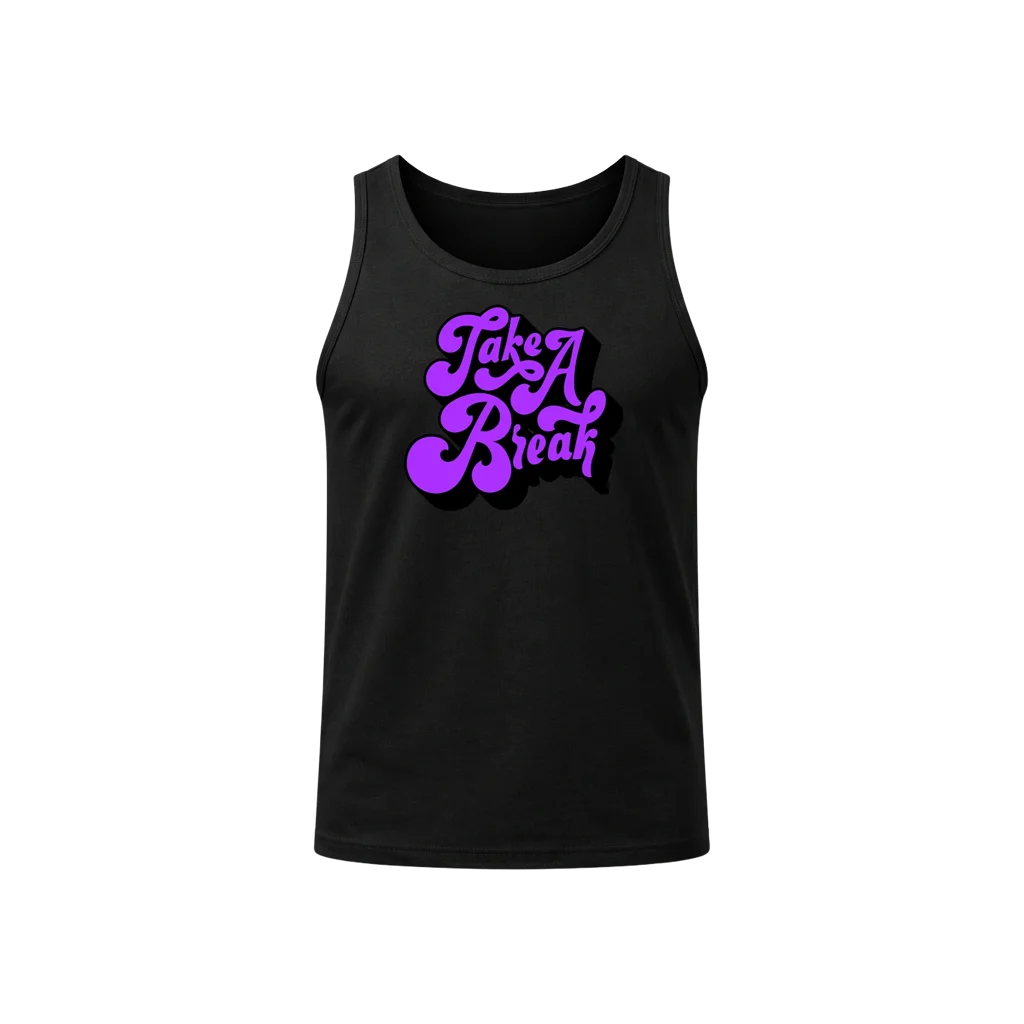 Take A Break Black Tank Top