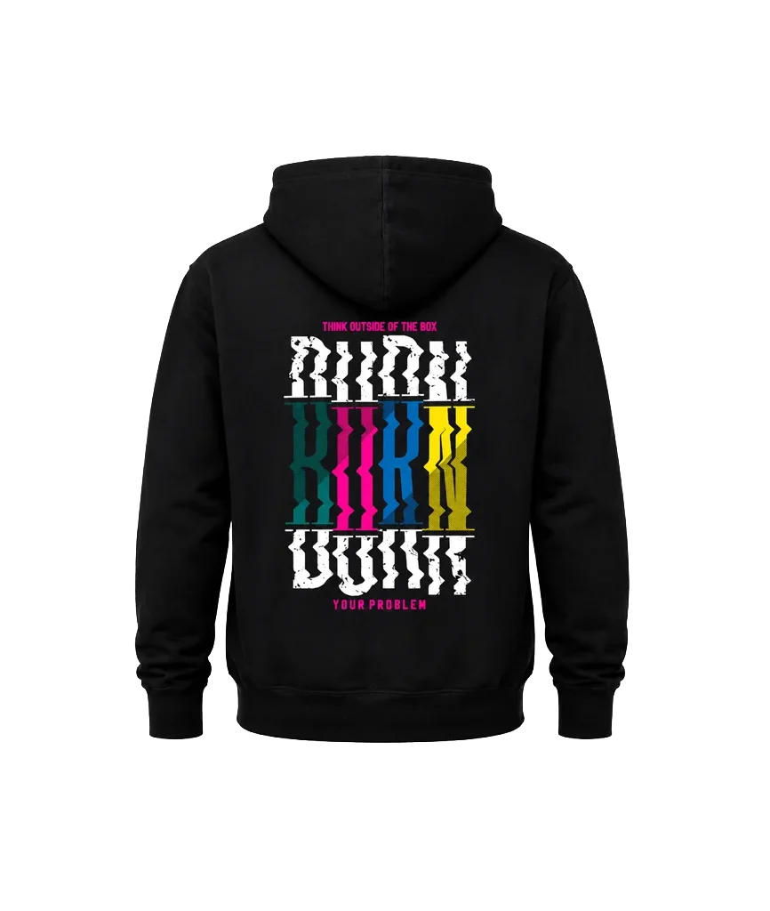 Think Outside Box Double Graphic Hoodie