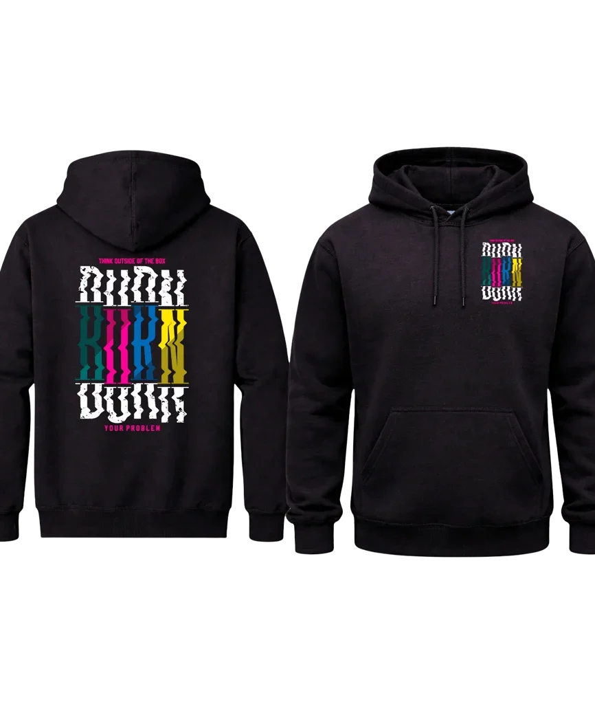 Think Outside Box Double Graphic Hoodie