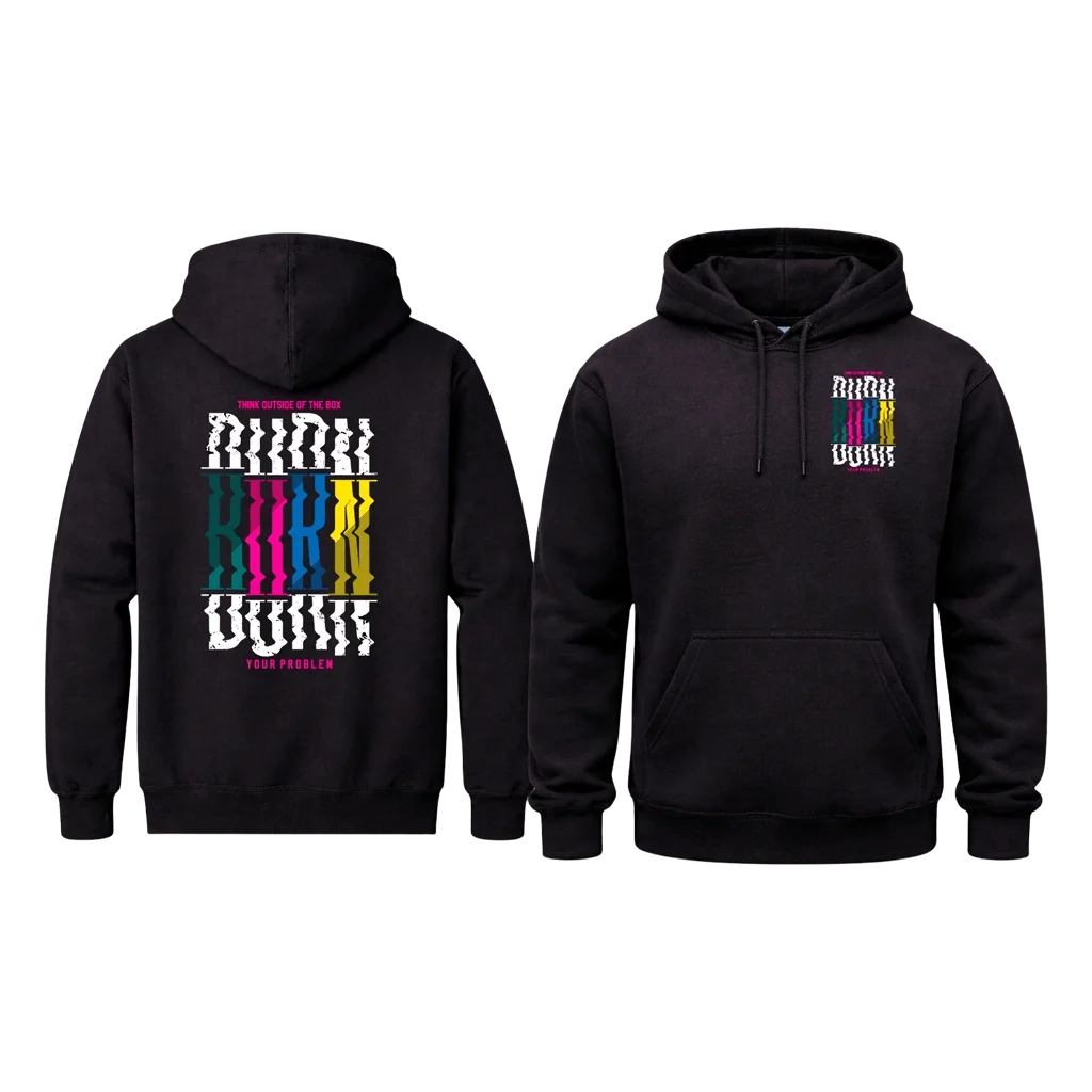 Think Outside Box Double Graphic Hoodie