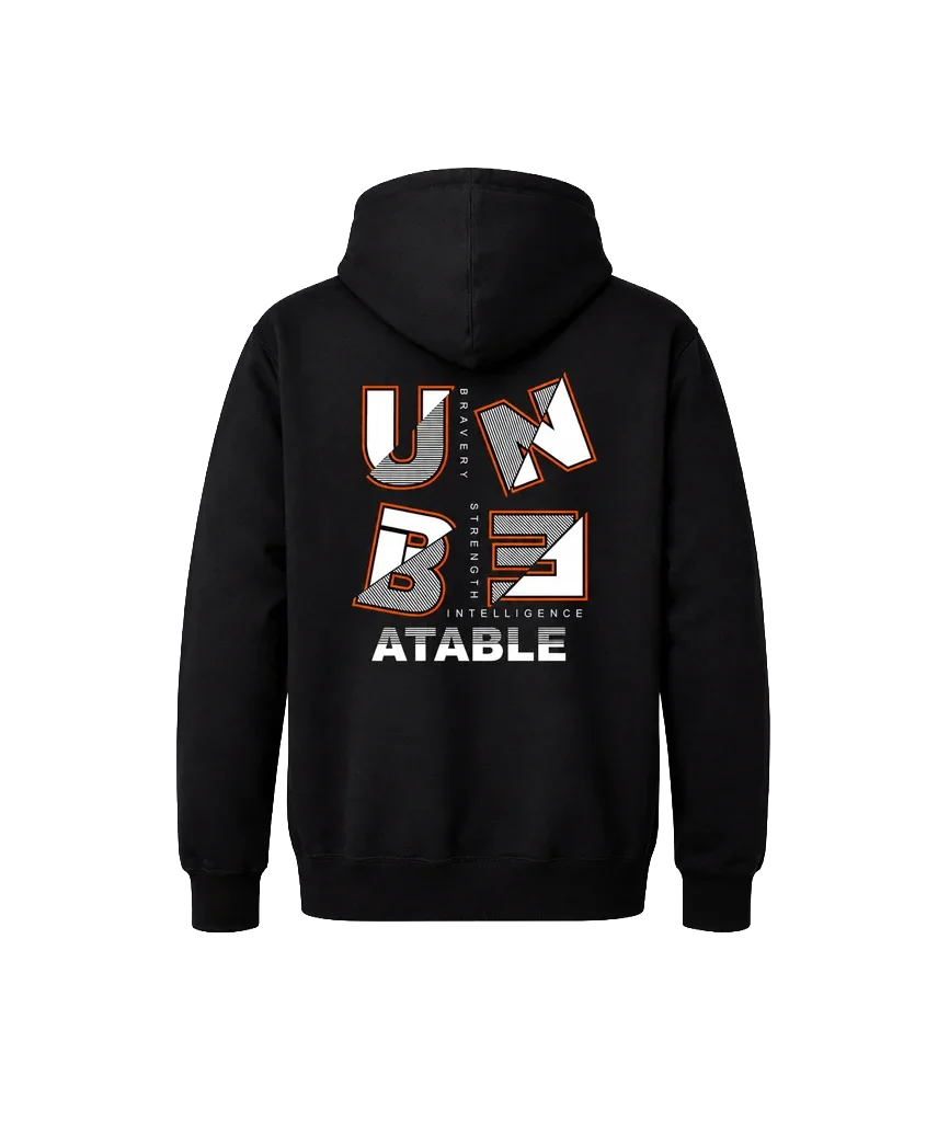 Unbeatable Front And Back Print Hoodie