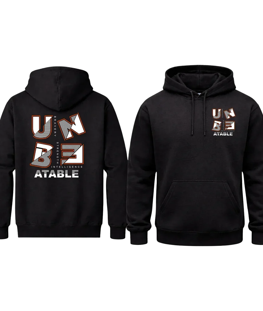 Unbeatable Front And Back Print Hoodie