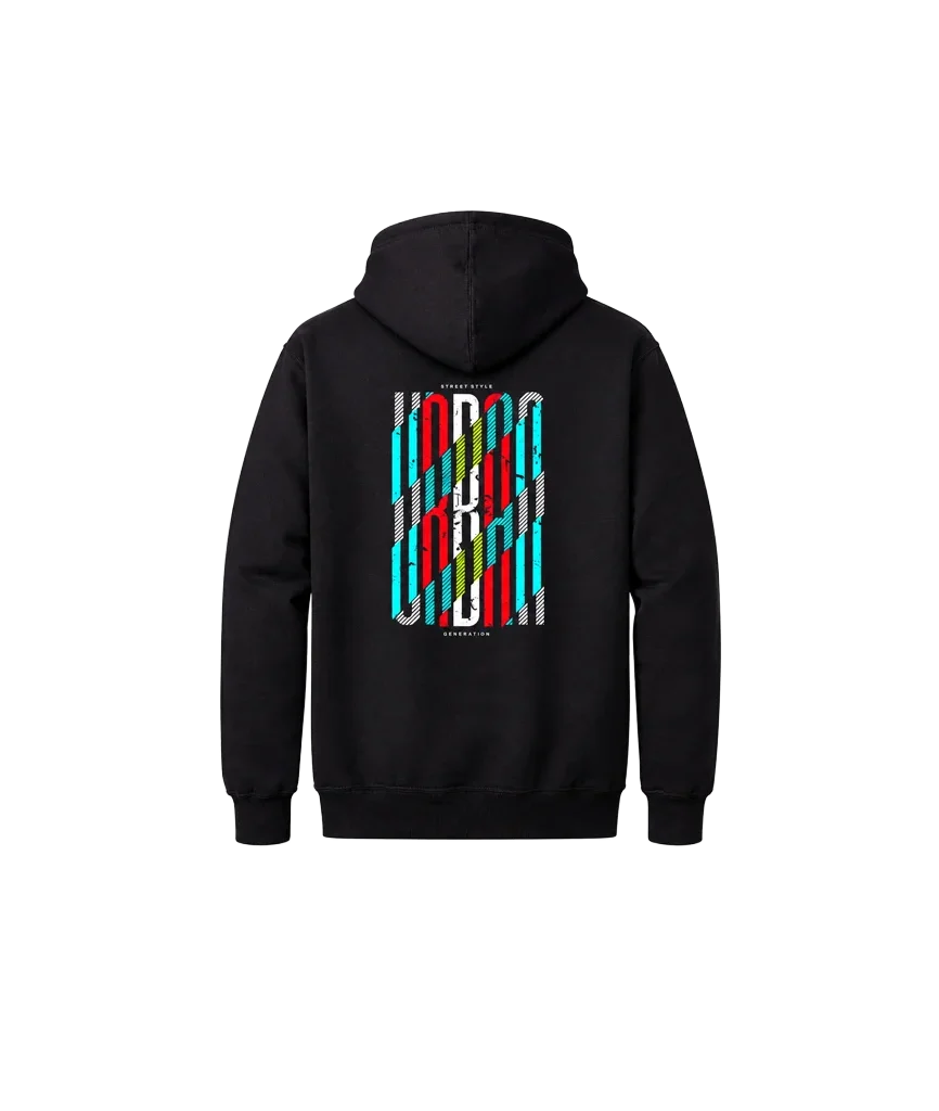 Urban Front And Back Print Hoodie