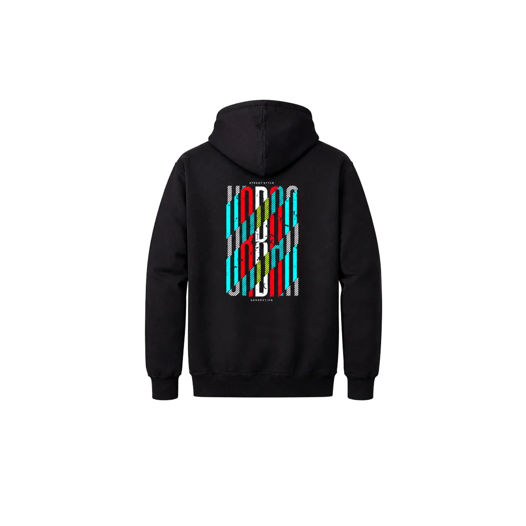 Urban Front And Back Print Hoodie
