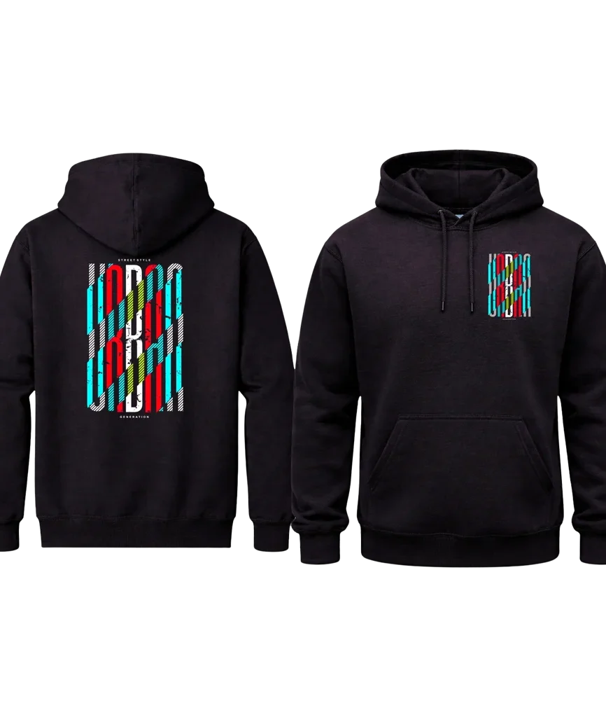 Urban Front And Back Print Hoodie