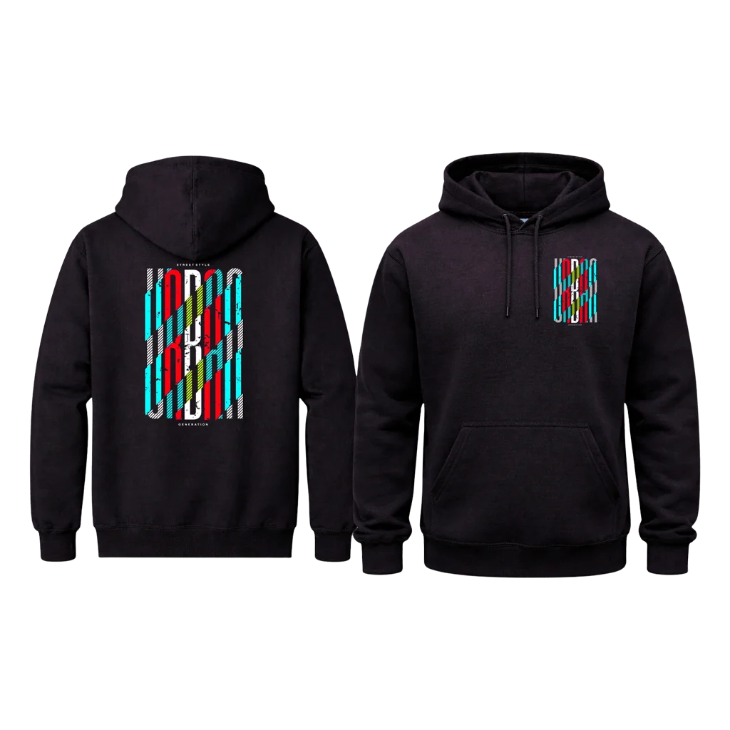 Urban Front And Back Print Hoodie
