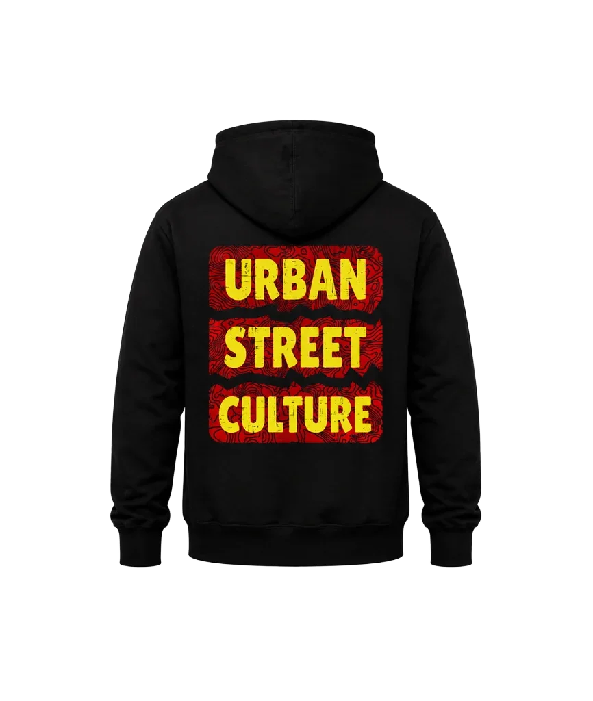 Urban Street Culture Front And Back Print Hoodie