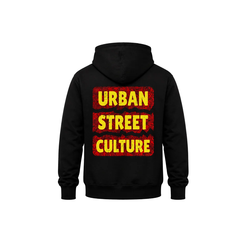 Urban Street Culture Front And Back Print Hoodie