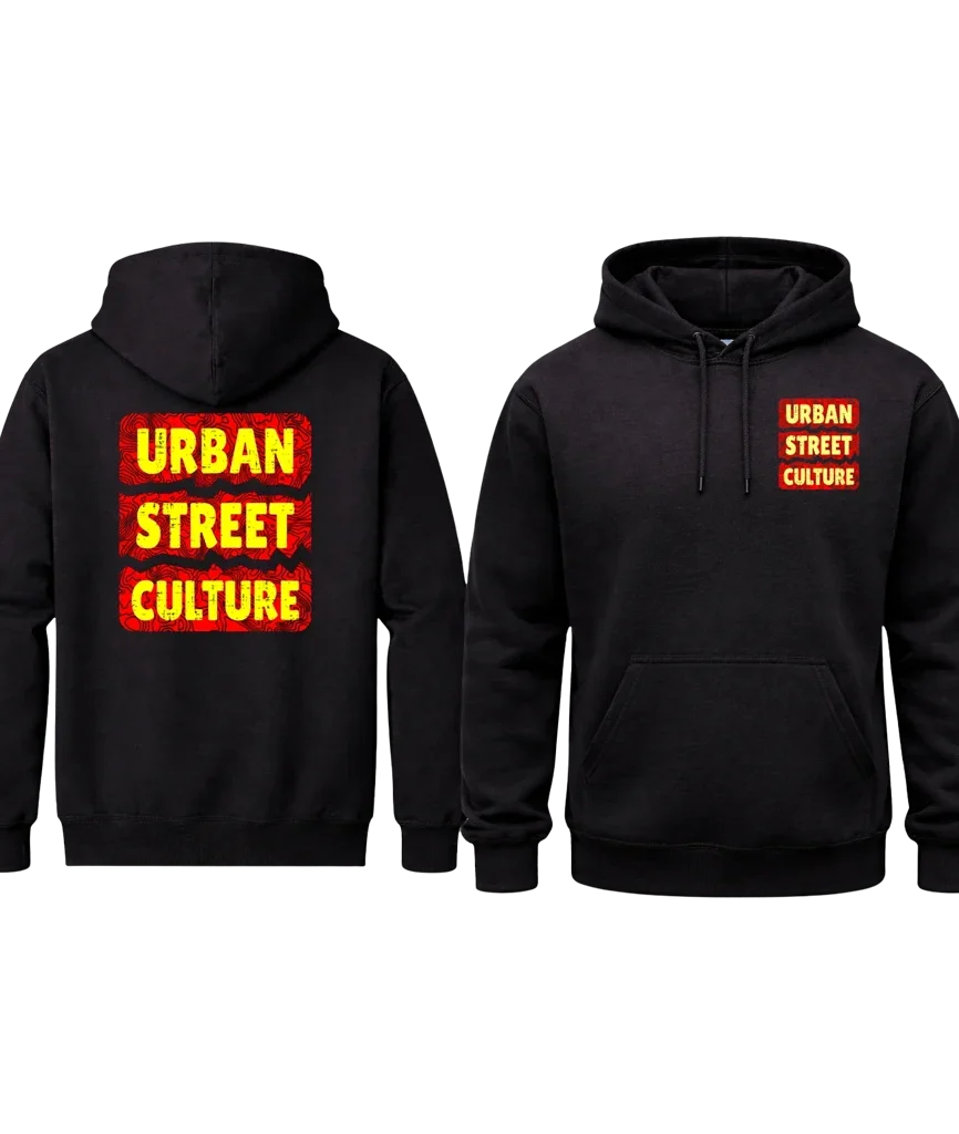 Urban Street Culture Front And Back Print Hoodie