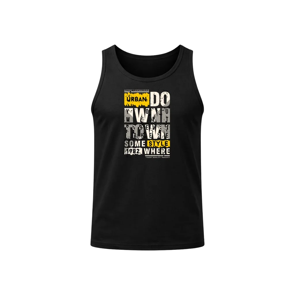 Urban Street Style Black Tank Top