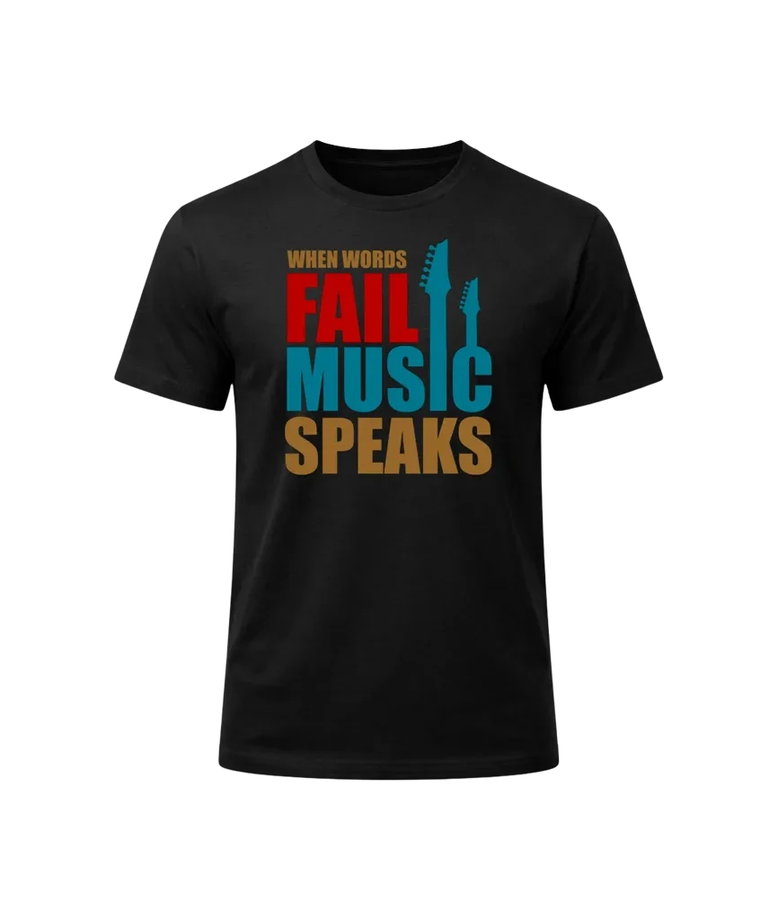 When Words Fail Music Speaks Graphic T-Shirt