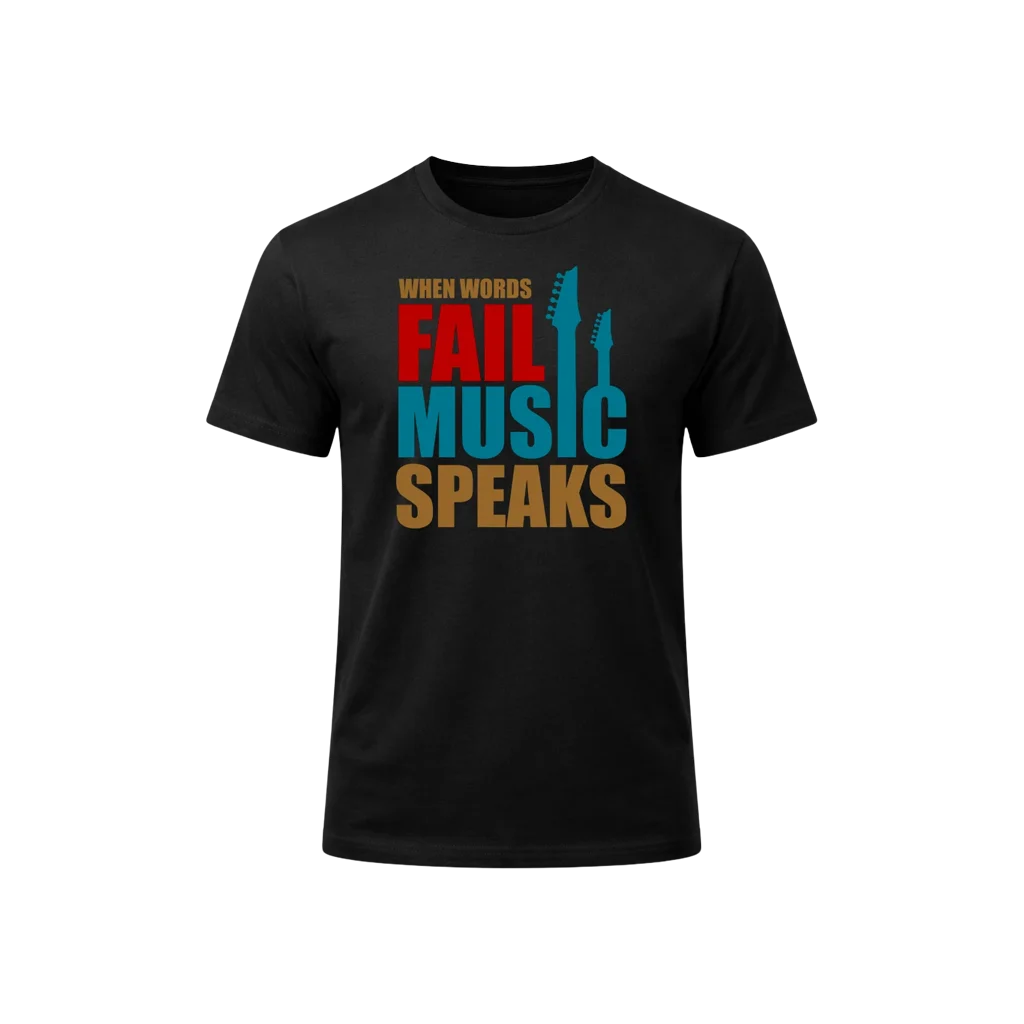 When Words Fail Music Speaks Graphic T-Shirt