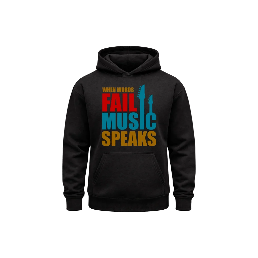 When Words Fail Music Speaks Hoodie