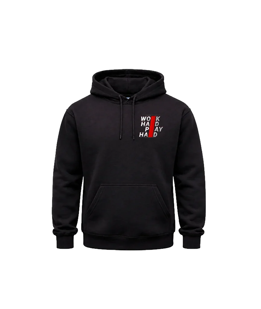 Work Hard Pray Hard Front And Back Print Hoodie