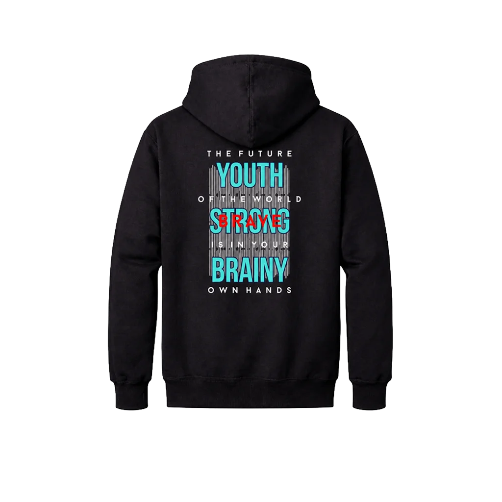 Youth Strong Brainy Dual Print Hoodie