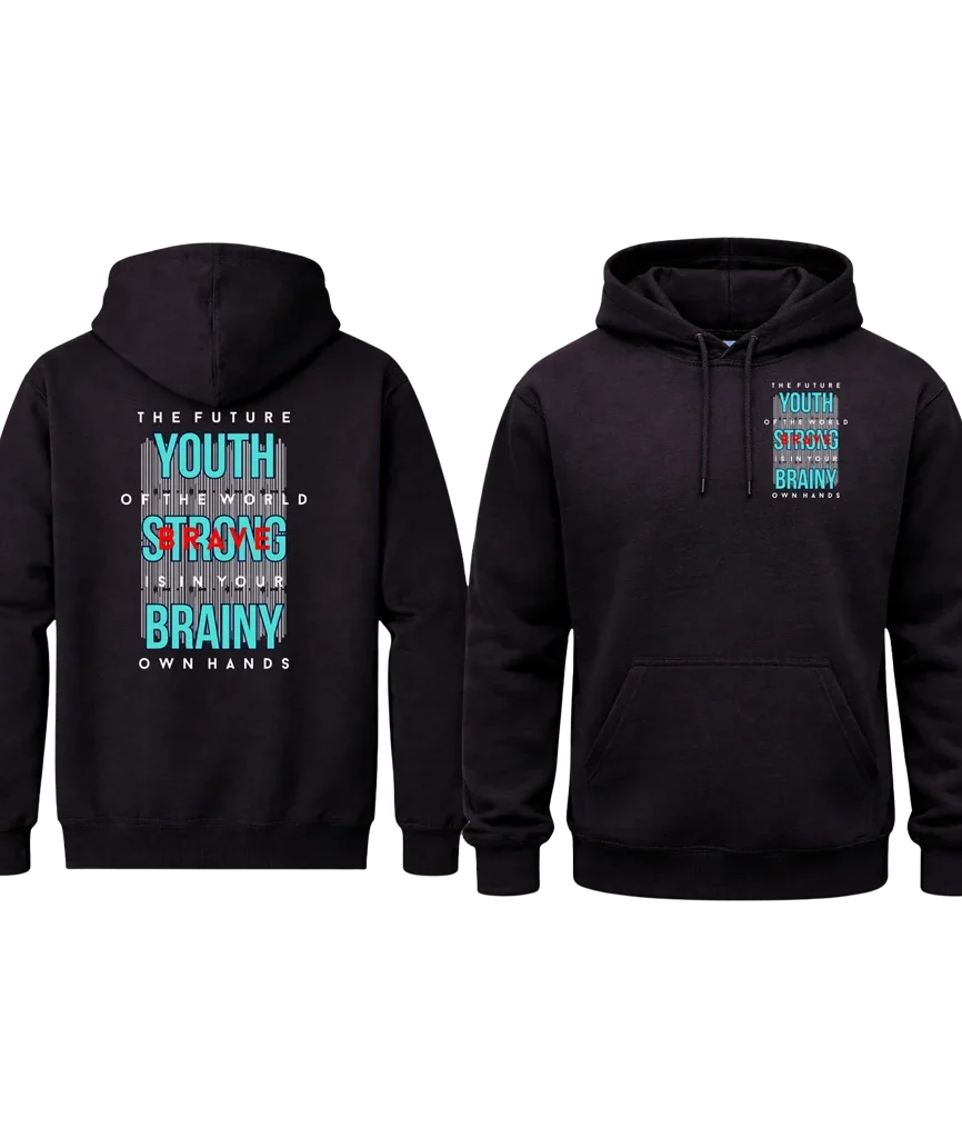 Youth Strong Brainy Dual Print Hoodie