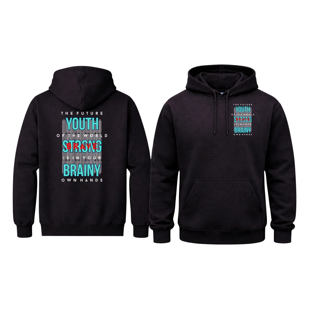 Youth Strong Brainy Dual Print Hoodie