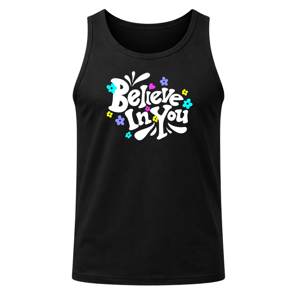 Believe In You Black Tank Top