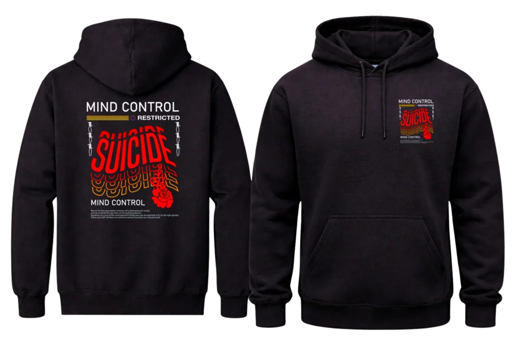 Suicide Front And Back Print Hoodie