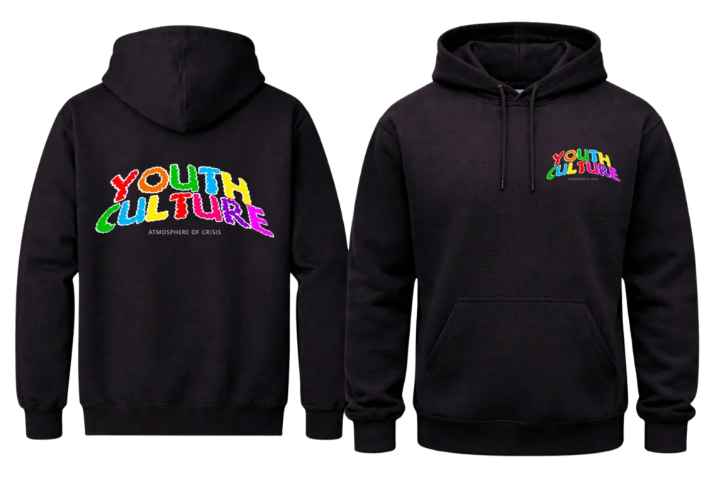 Youth Culture Front And Back Print Hoodie