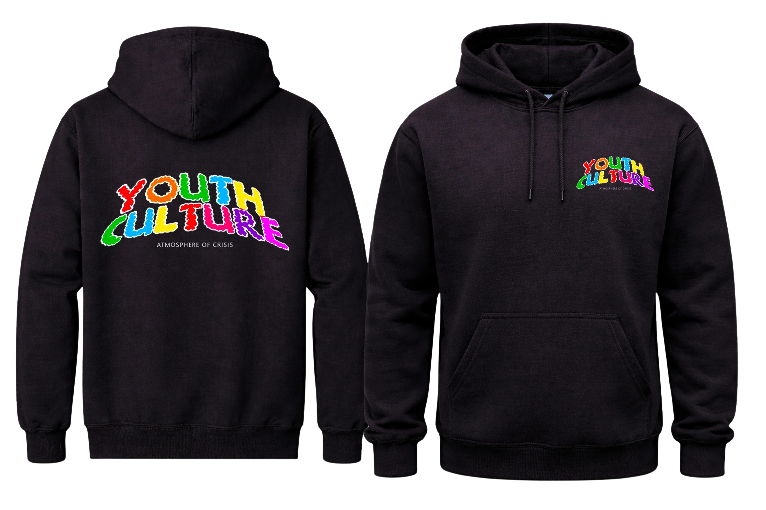 Youth Culture Front And Back Print Hoodie