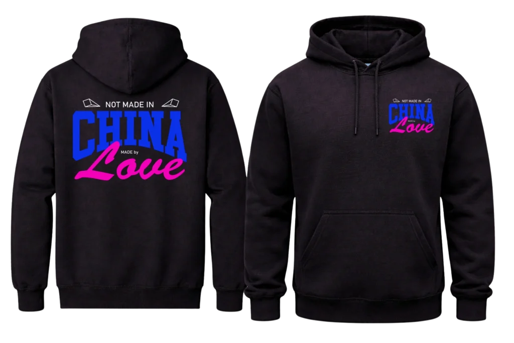 Made By Love Front And Back Print Hoodie