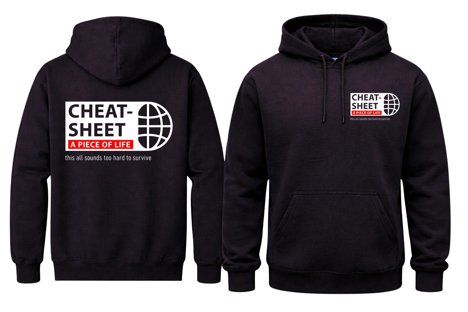 A Peace Of Life Front And Back Print Hoodie
