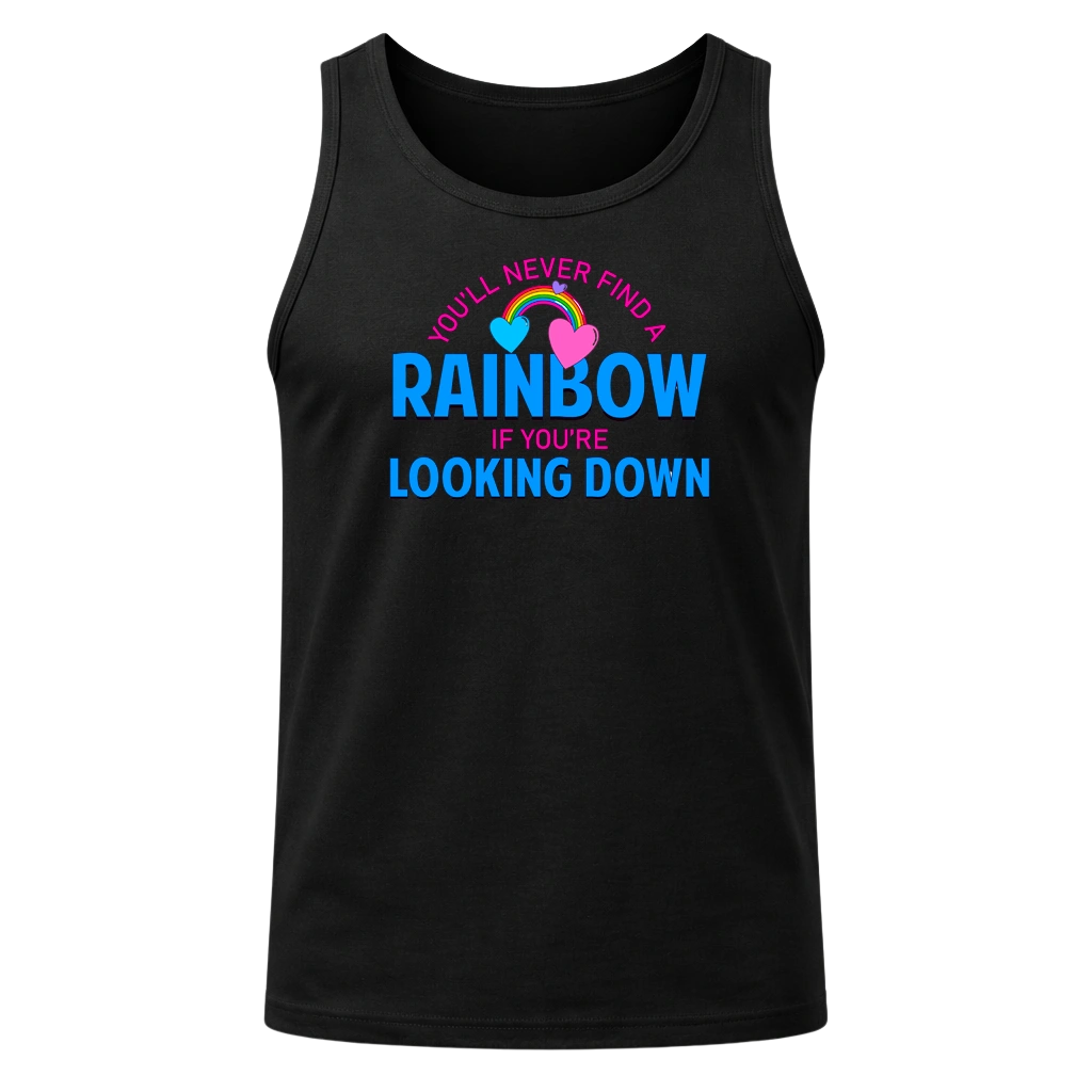 You'll Never Find A Rainbow Black Tank Top