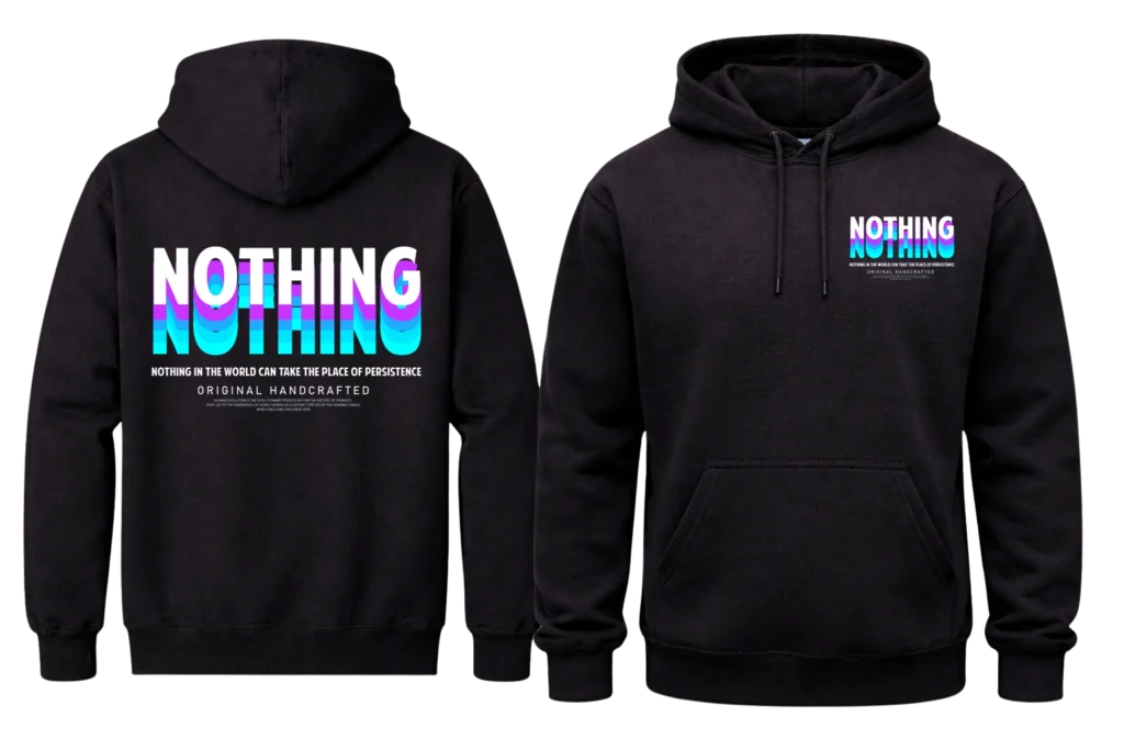 Nothing Front And Back Print Hoodie