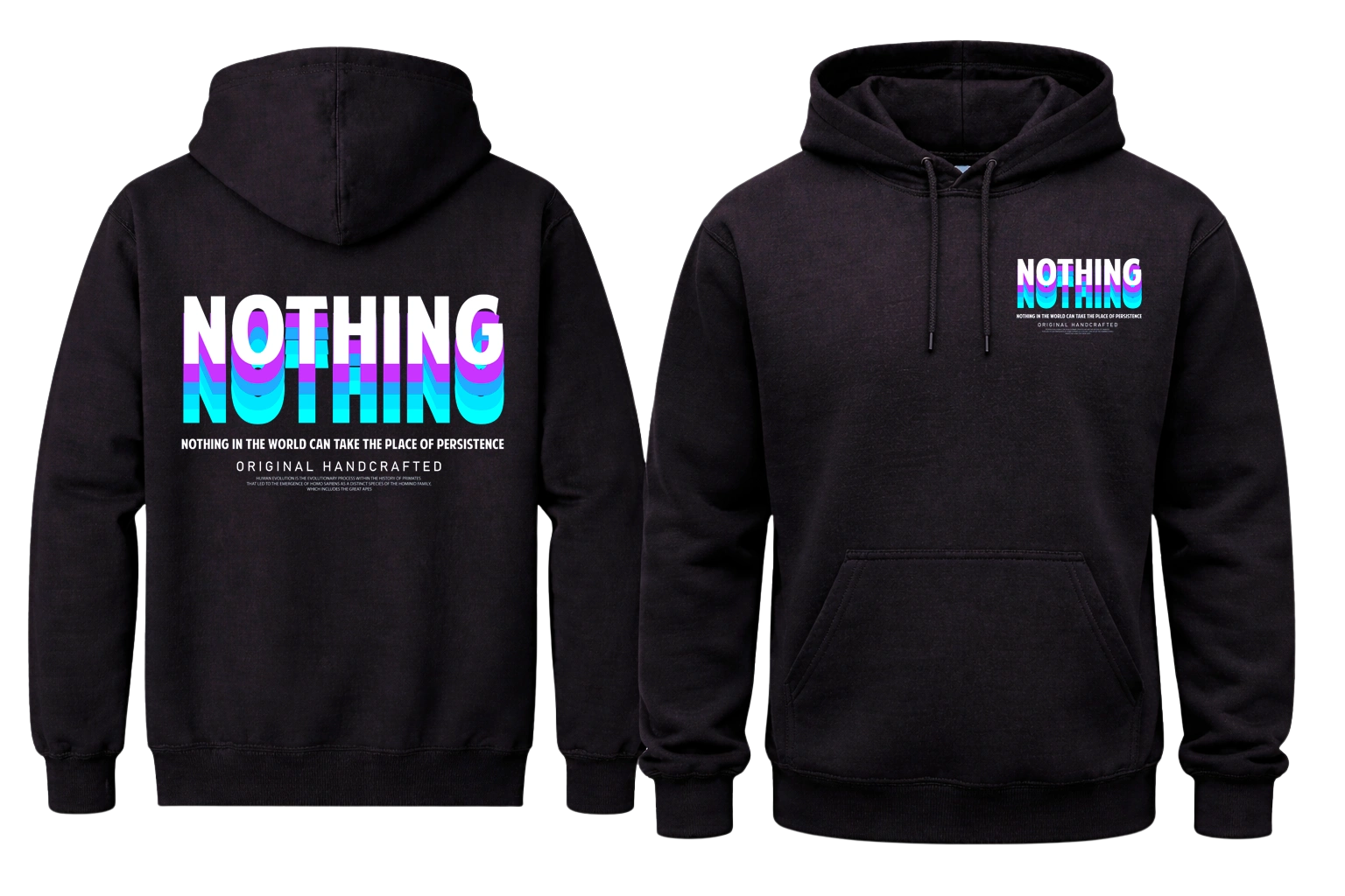 Nothing Front And Back Print Hoodie