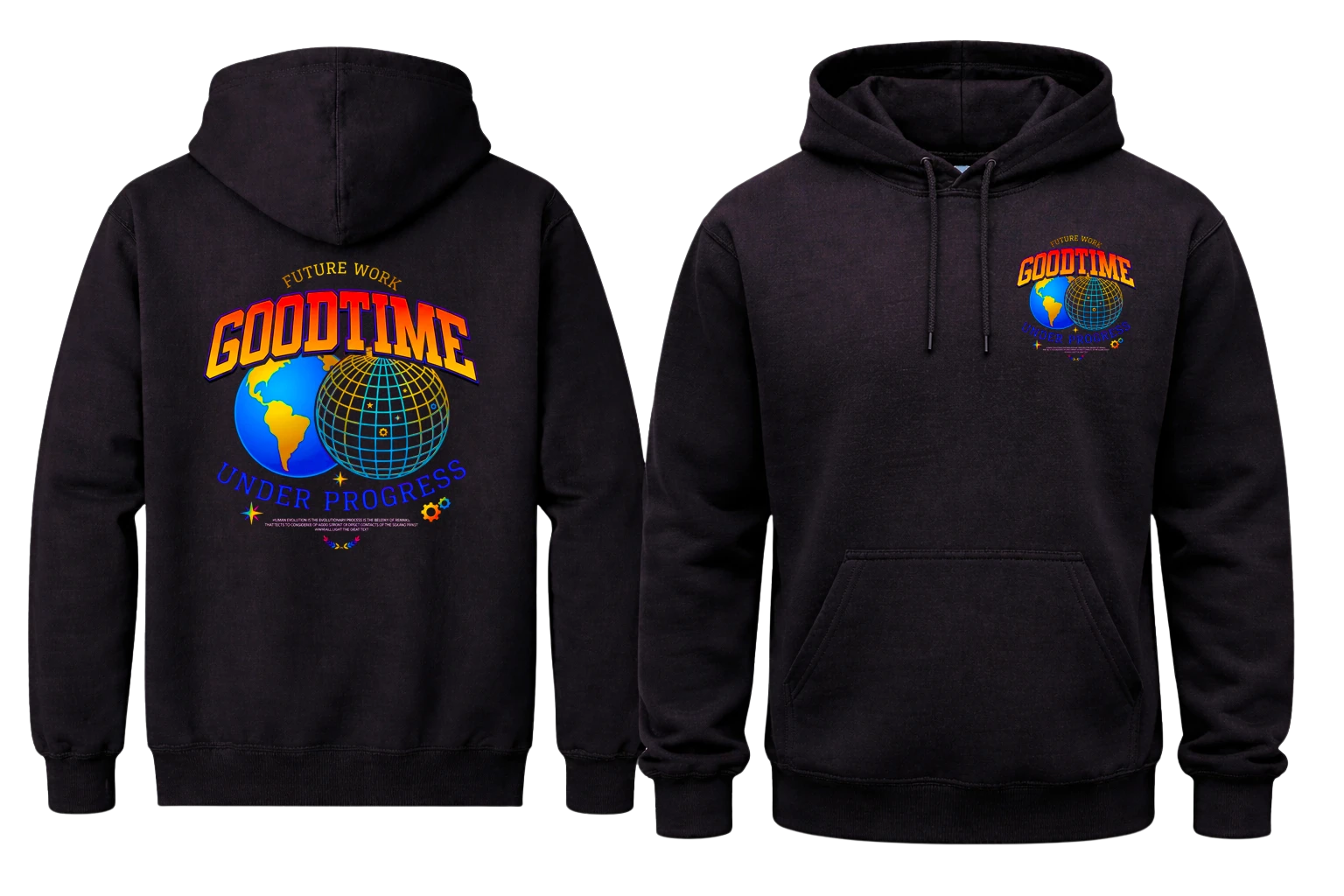 Good Time Front And Back Print Hoodie