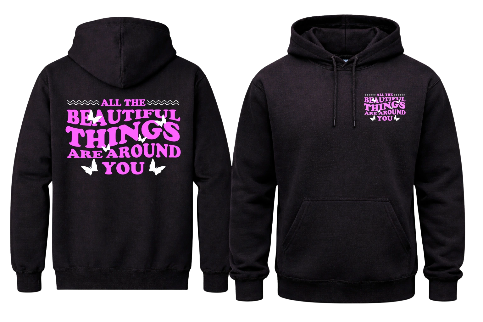 All The Beautiful Things Front And Back Print Hoodie