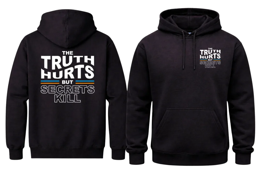 The Truth Hurts Front And Back Print Hoodie