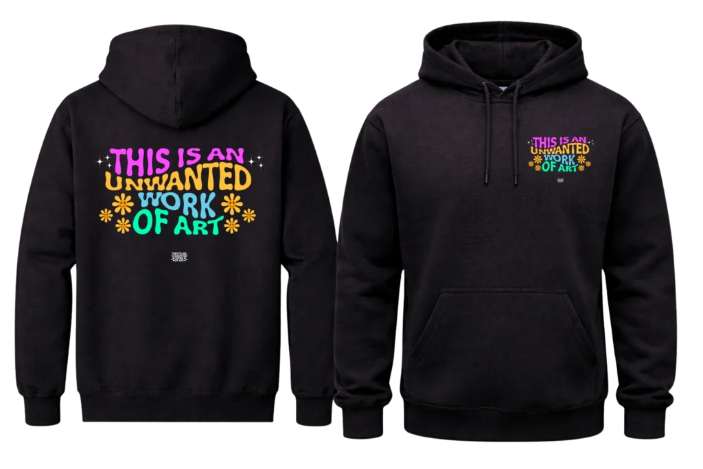 Unwanted Work Of Art Front And Back Print Hoodie