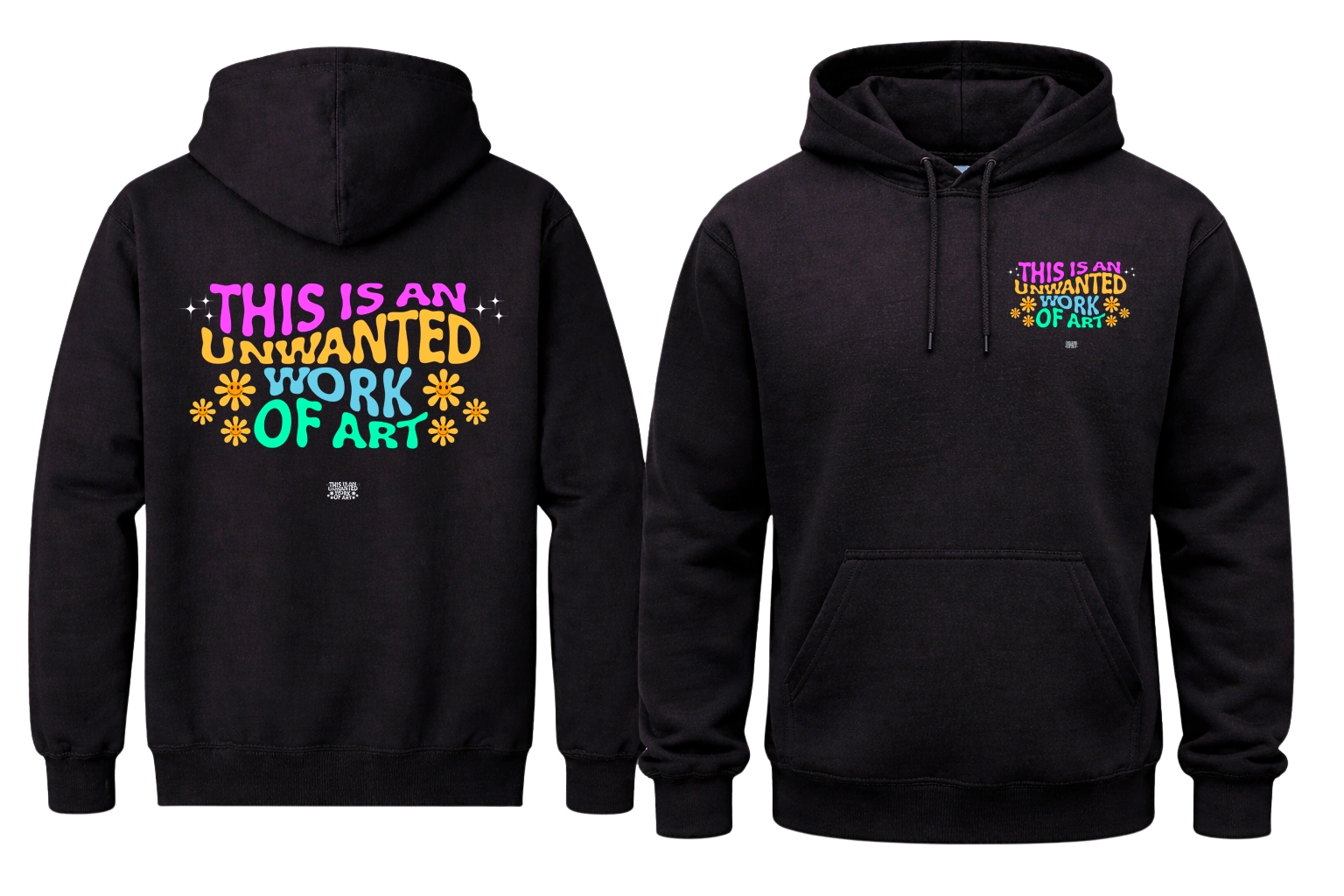 Unwanted Work Of Art Front And Back Print Hoodie