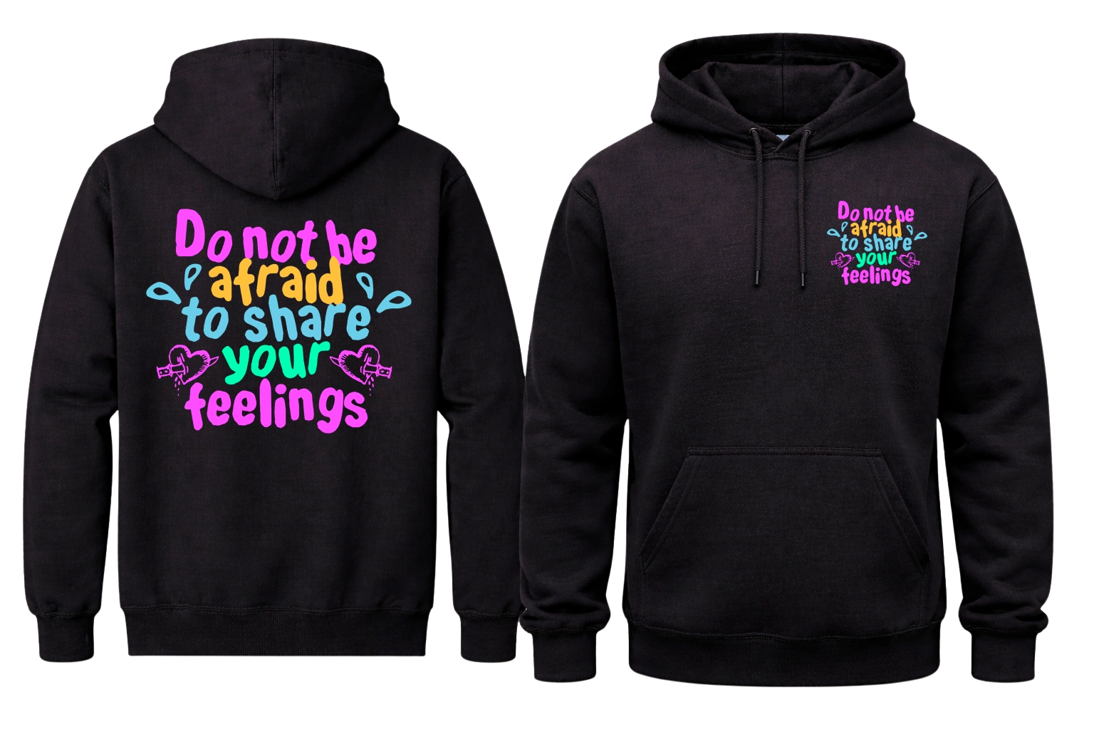 Do Not Be Afraid Front And Back Print Hoodie