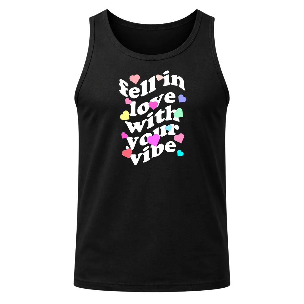 Fell In Love With Your Vibe Black Tank Top