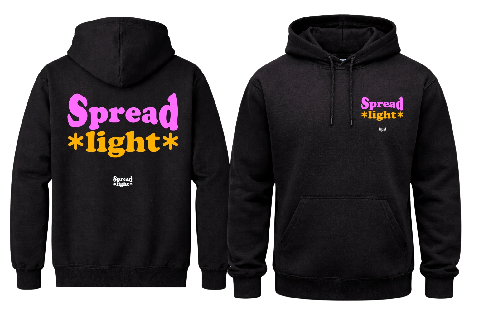 Spread Light Front And Back Print Hoodie