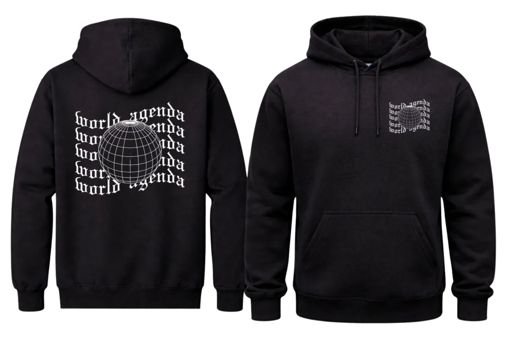World Agenda Front And Back Print Hoodie